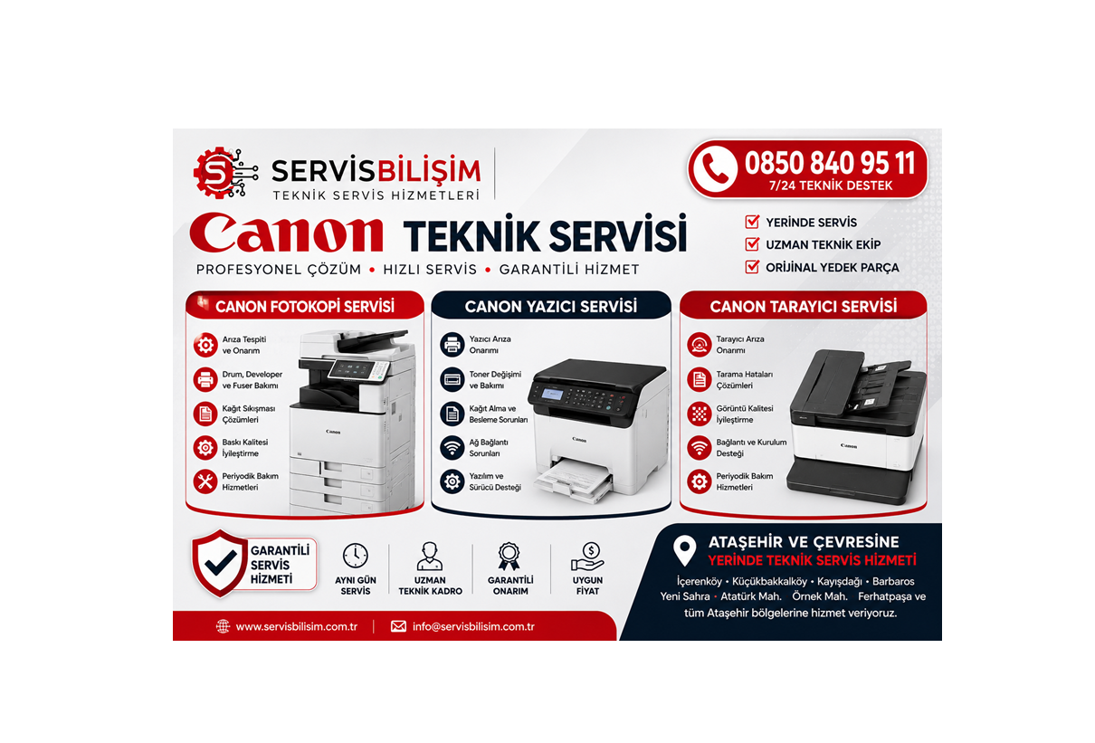 Ataşehir Canon Servisi 0850 840 95 11