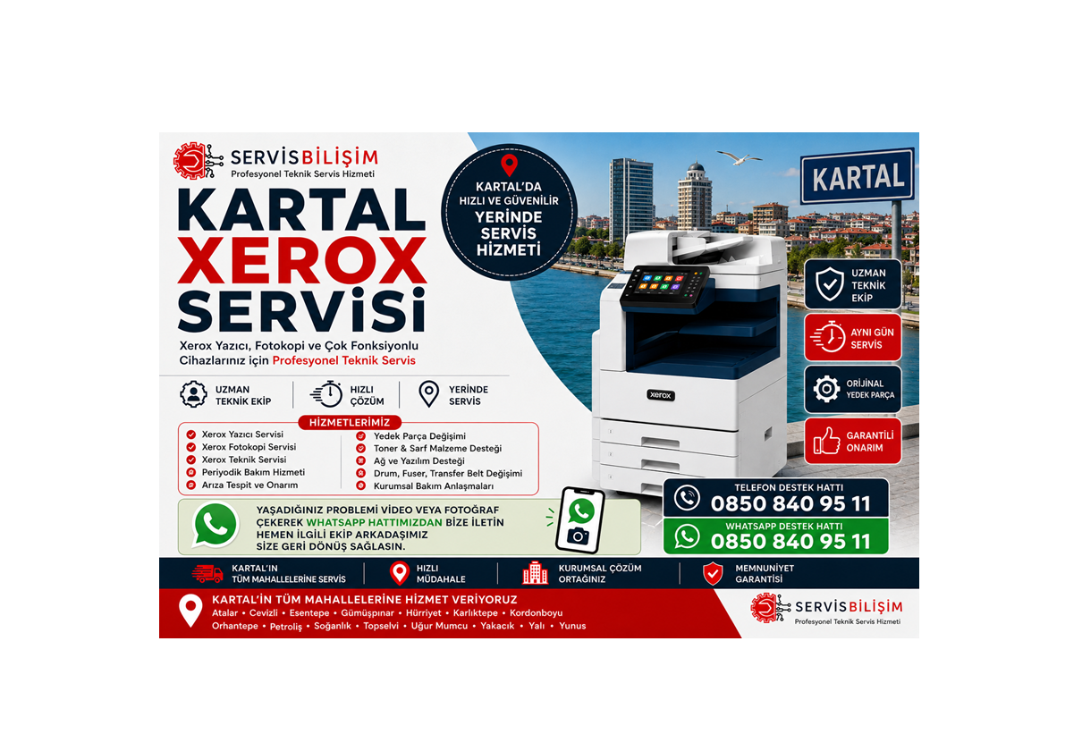 Kartal Xerox Servisi 0850 840 95 11