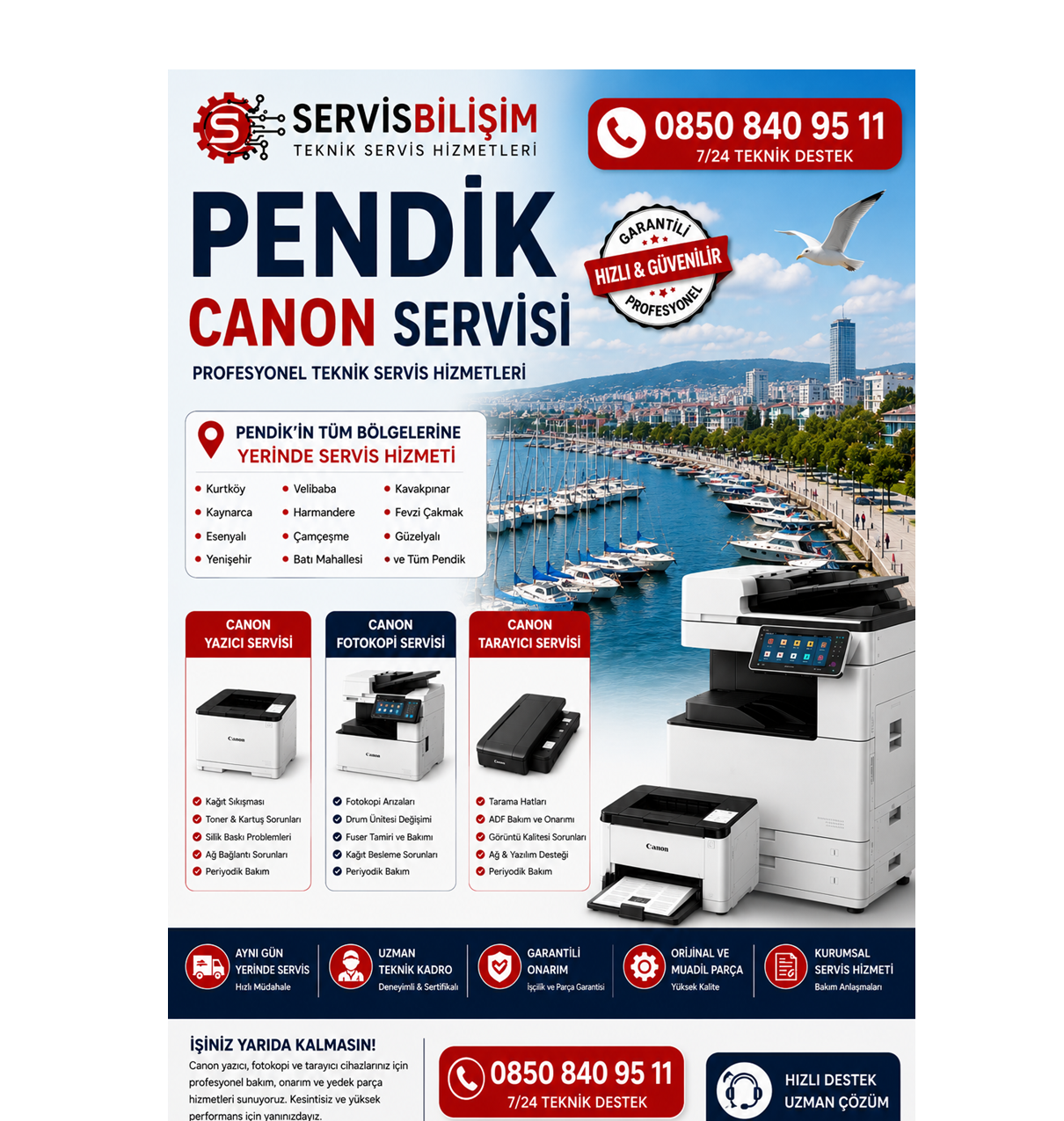 Pendik Canon Servisi 0850 840 95 11
