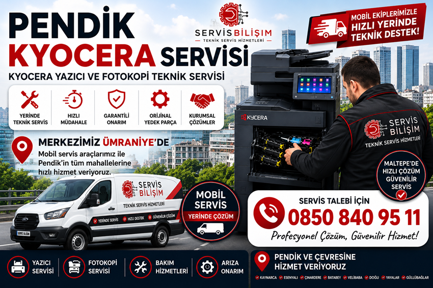 Pendik Kyocera Servisi 0850 840 95 11