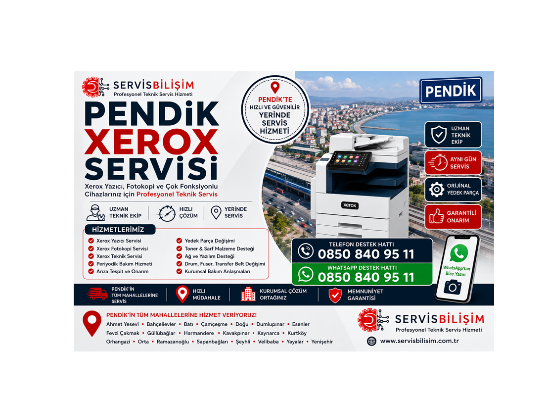 Pendik Xerox Servisi 0850 840 95 11