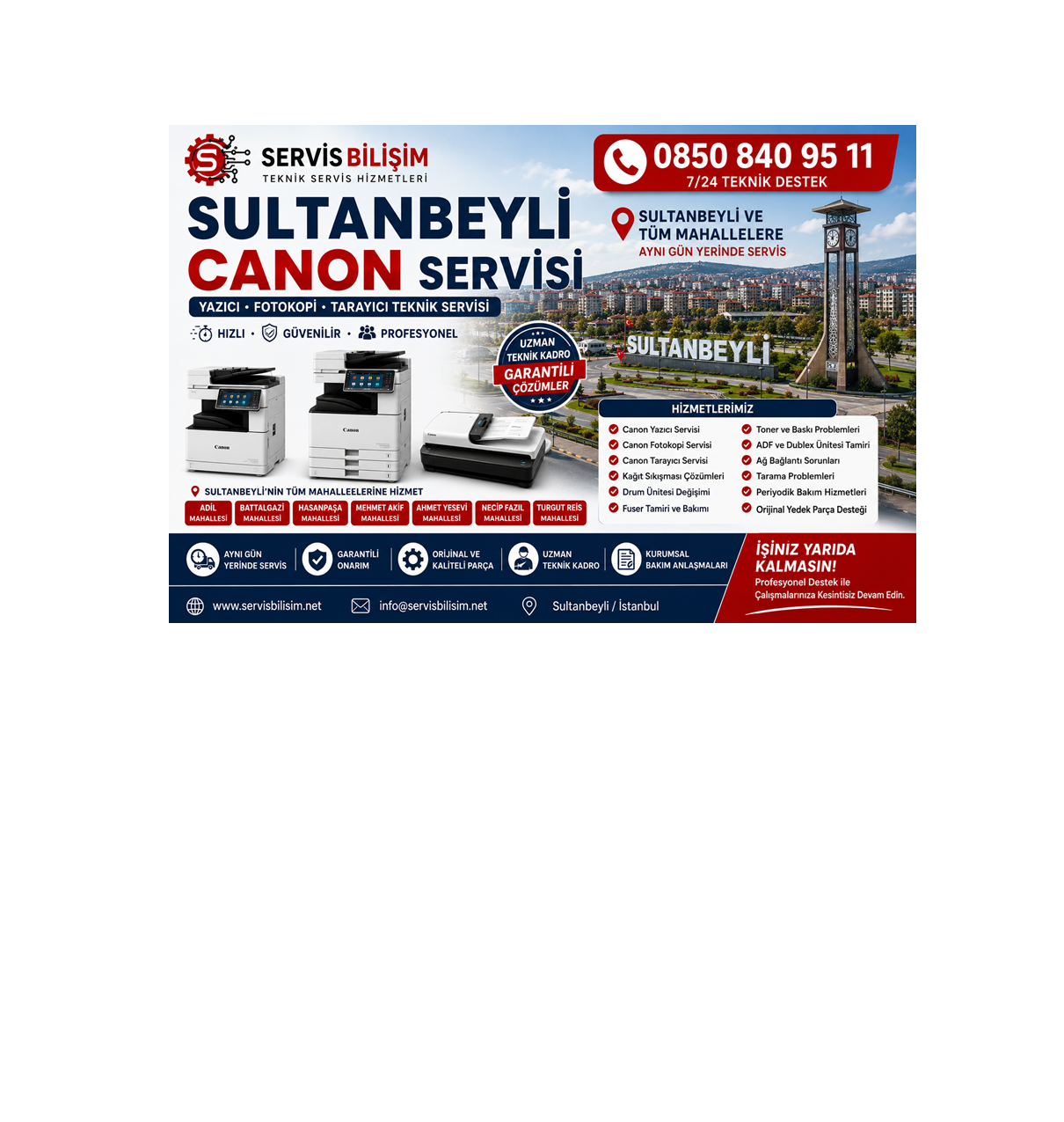 Sultanbeyli Canon Servisi 0850 840 95 11