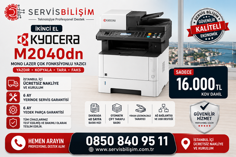 Kyocera M2040dn Fotokopi - Yazıcı - Tarayıcı